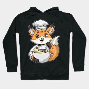 Fox as Baker with Bowl of Dough & Whisk Hoodie